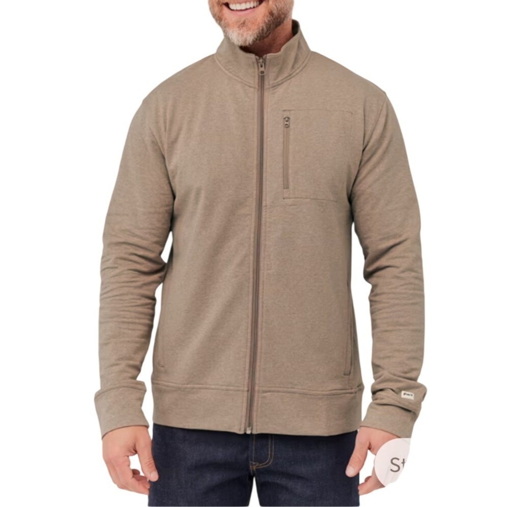 Pact Stretch French Terry Track Organic Cotton Full Zip Jacket XL NWT